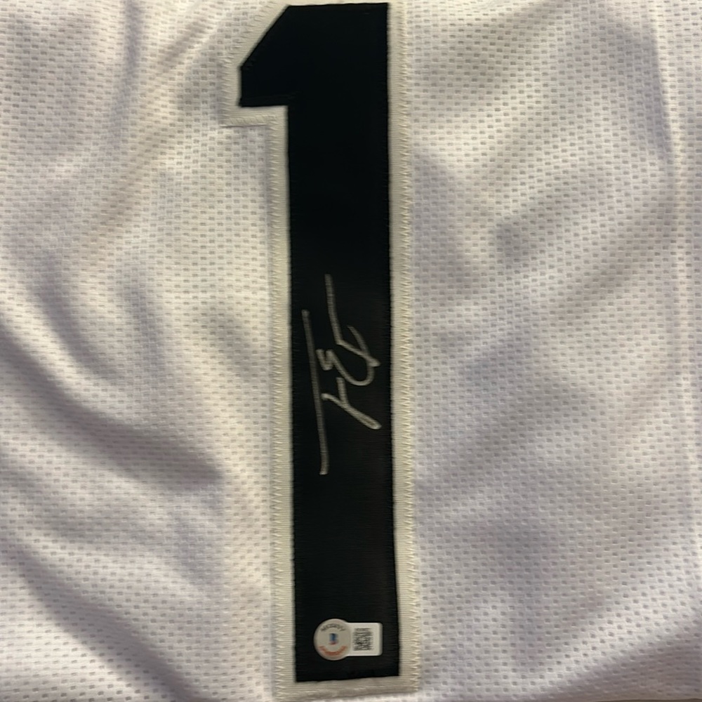 Signed Travis etienne custom jersey